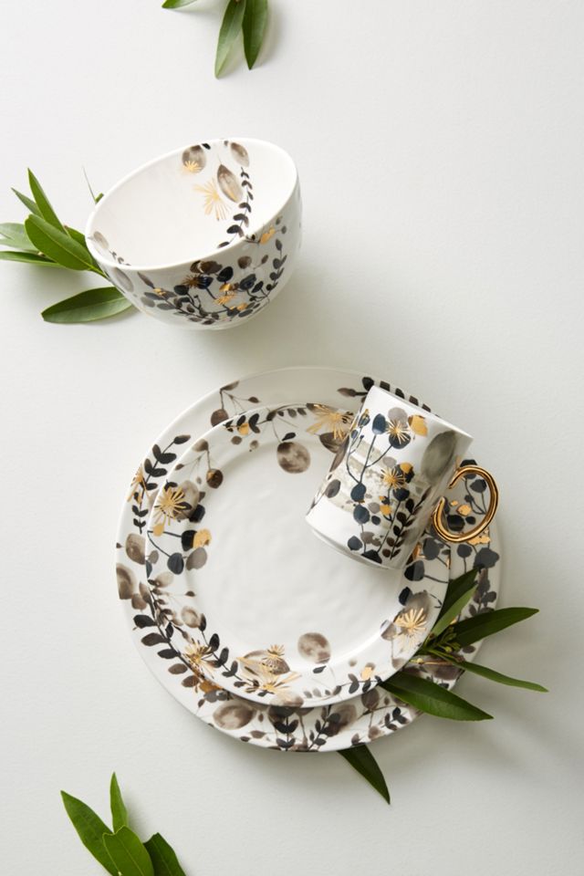Gilded Botany Dinner Plate #1