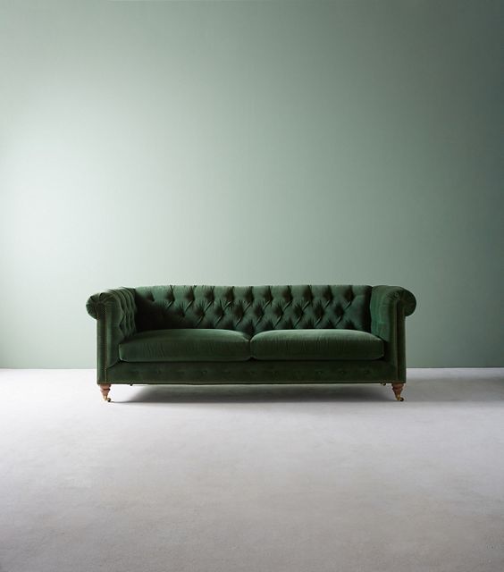 Lyre Chesterfield TwoCushion Sofa Anthropologie