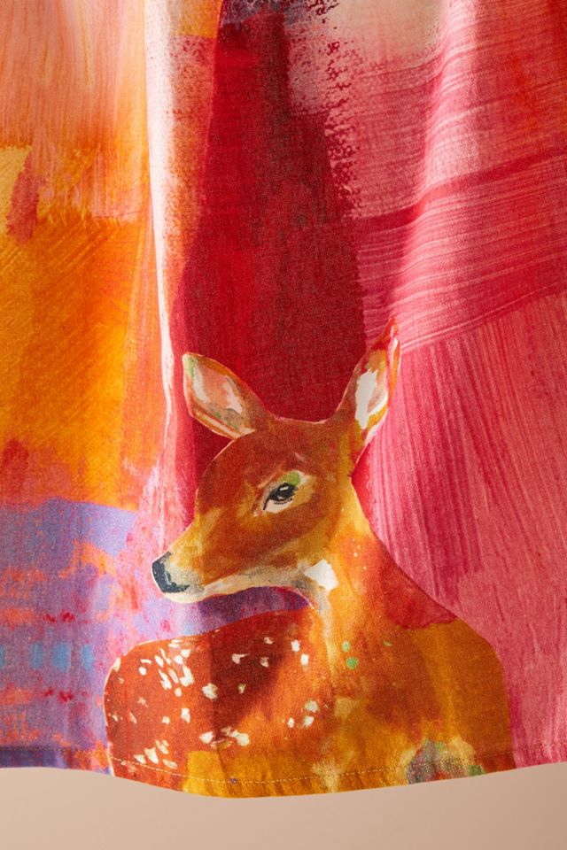 Winter Fauna Dish Towel #1