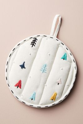 Embroidered Tree Pot Holder