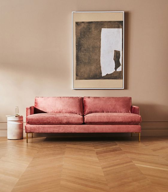 Anthropologie pink deals couch