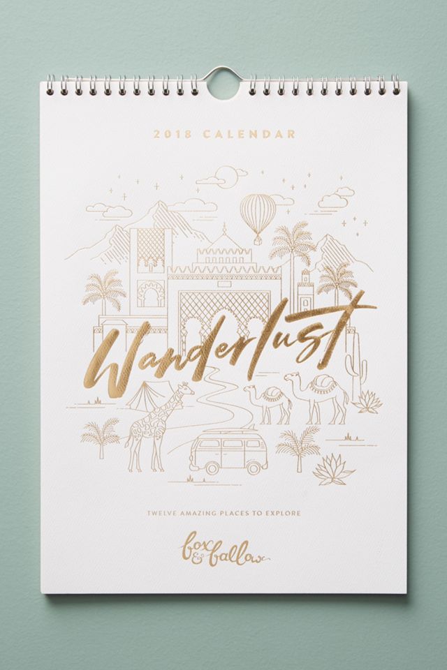 Wanderlust 2018 Calendar