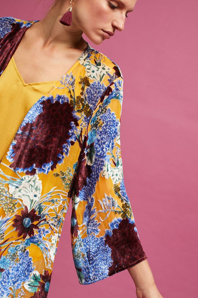 Aurelia Velvet Floral Kimono #1