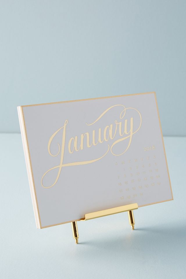 Metallic 2018 Desk Calendar #1