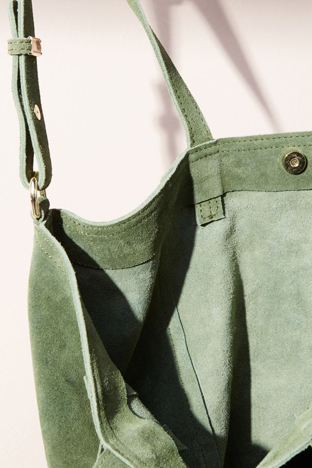 Tasseled Suede Tote Bag #2