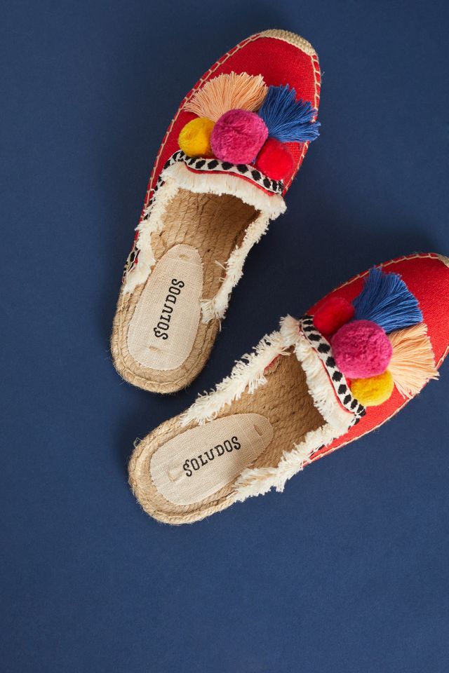 Soludos pom pom espadrille on sale mule