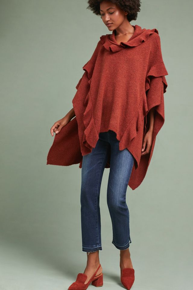 Anthropologie poncho cheap sweater