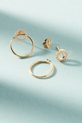 Hooped Front-Back Earrings