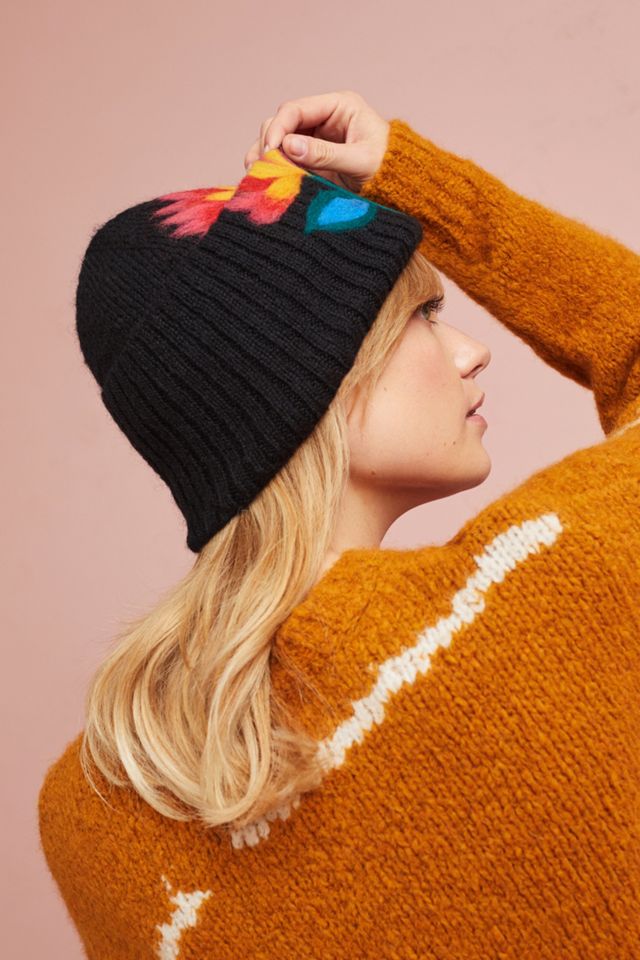Felted Floral Beanie #2