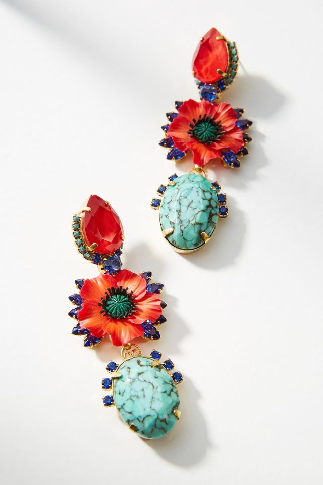 Anthropologie hot sale red earrings