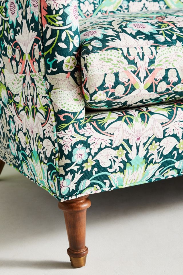 Liberty for Anthropologie Strawberry Thief Pied-A-Terre Sofa #4