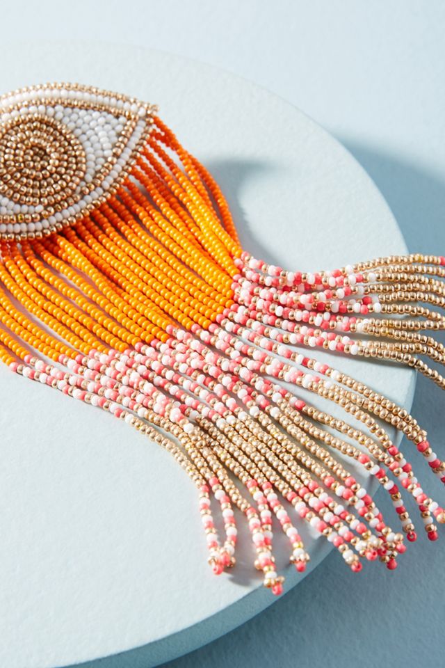 Eye Tassel Drop Earrings #1