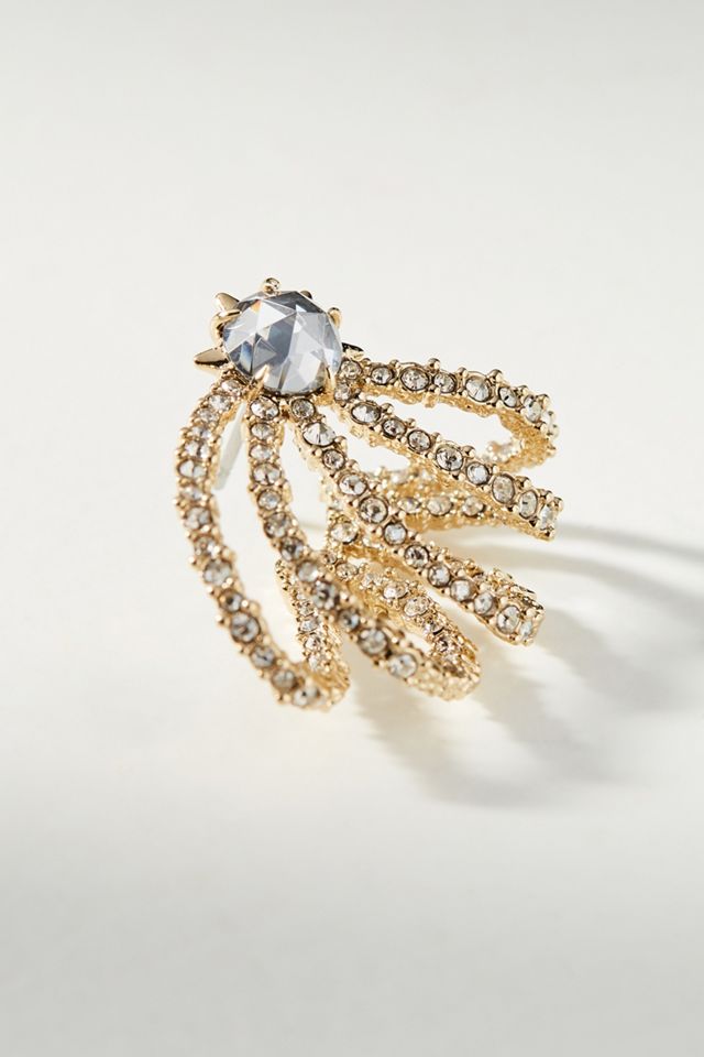 Encrusted Petal Post Earrings #1