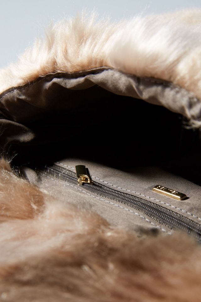Shimmer Striped Faux Fur Clutch #2