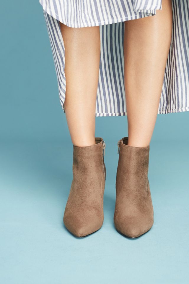 Vanessa Wu Suede Heeled Booties #1