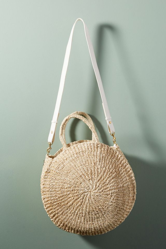 Clare V. Round Straw Handle Bag