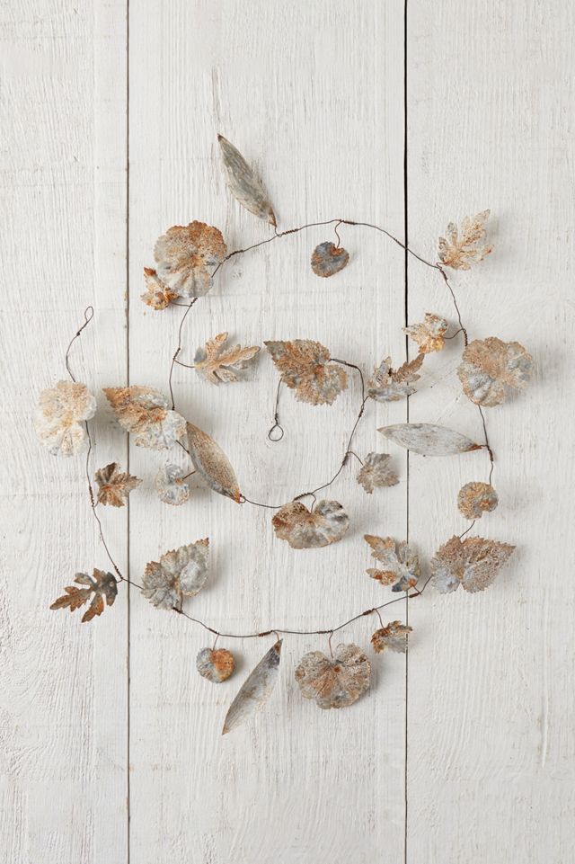 Pressed Zinc Leaf Garland | AnthroLiving