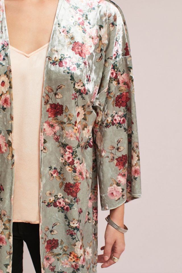 Briley Velvet Floral Kimono #1