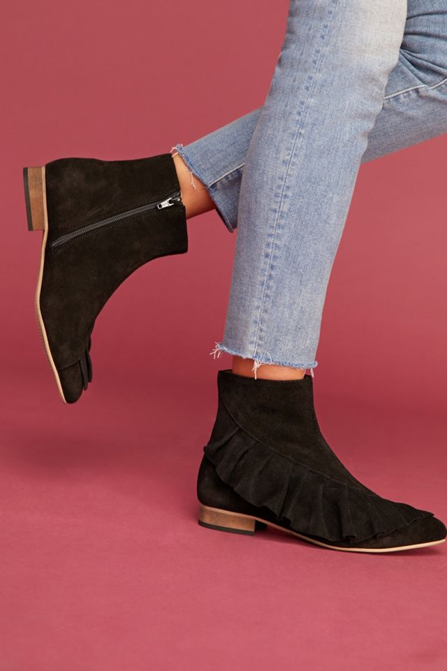 Anthropologie Ruffled Ankle Boots #2