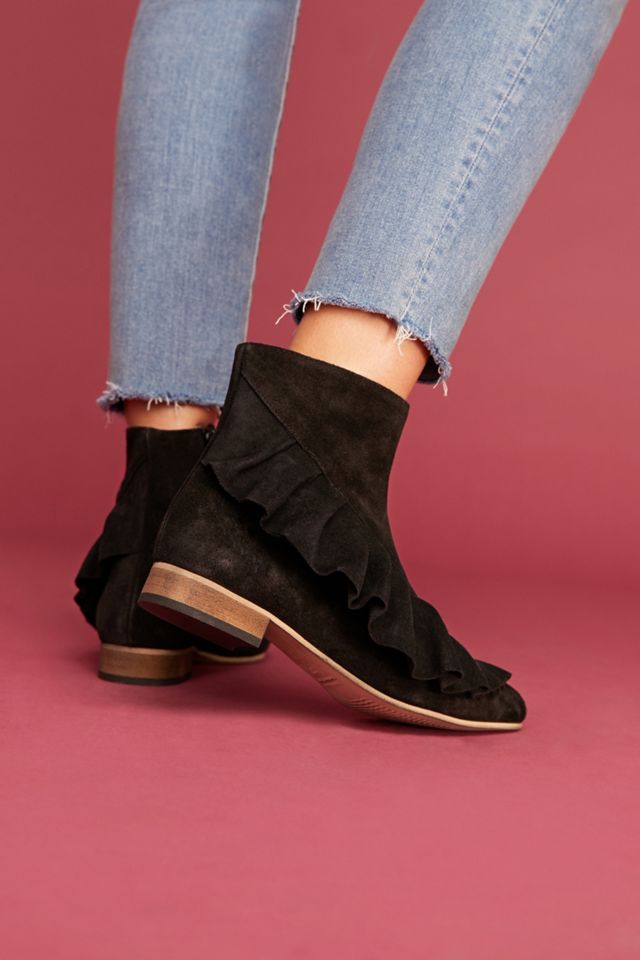 Anthropologie Ruffled Ankle Boots #3
