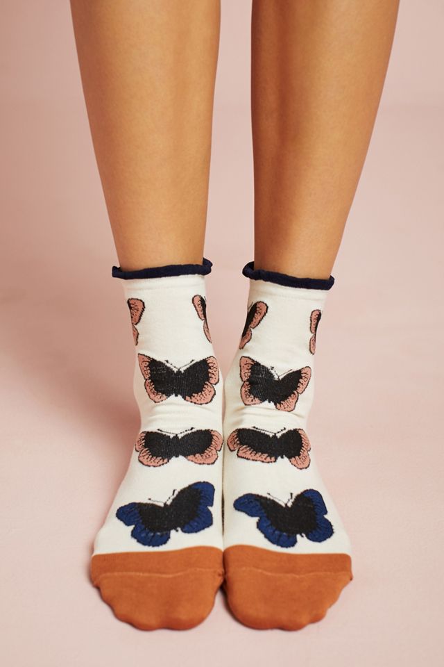 Ruffled Butterfly Crew Socks #1