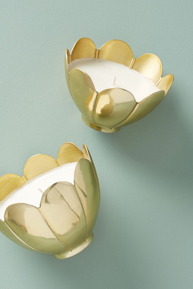 Metallic Flower Candle #2
