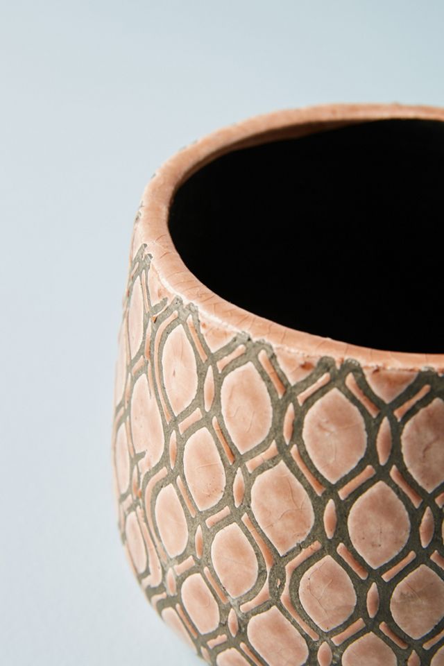 Patterned Stoneware Pot #2