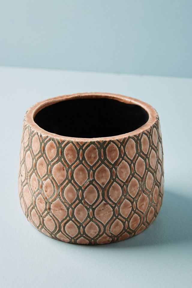 Patterned Stoneware Pot #3
