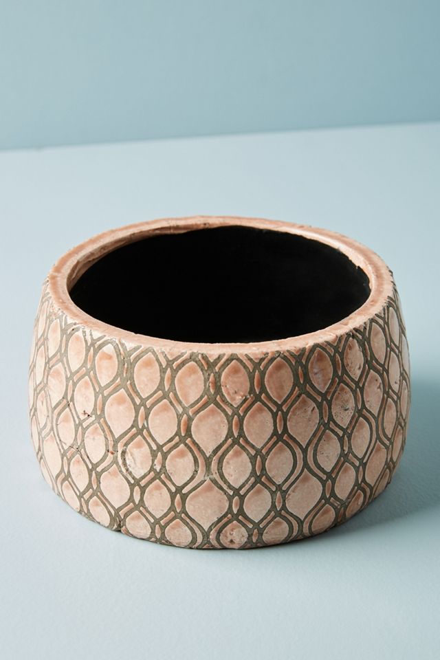 Patterned Stoneware Pot #5