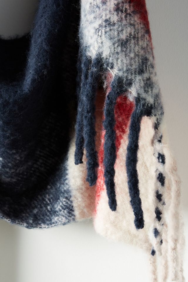 Linnea Fringed Plaid Scarf #1