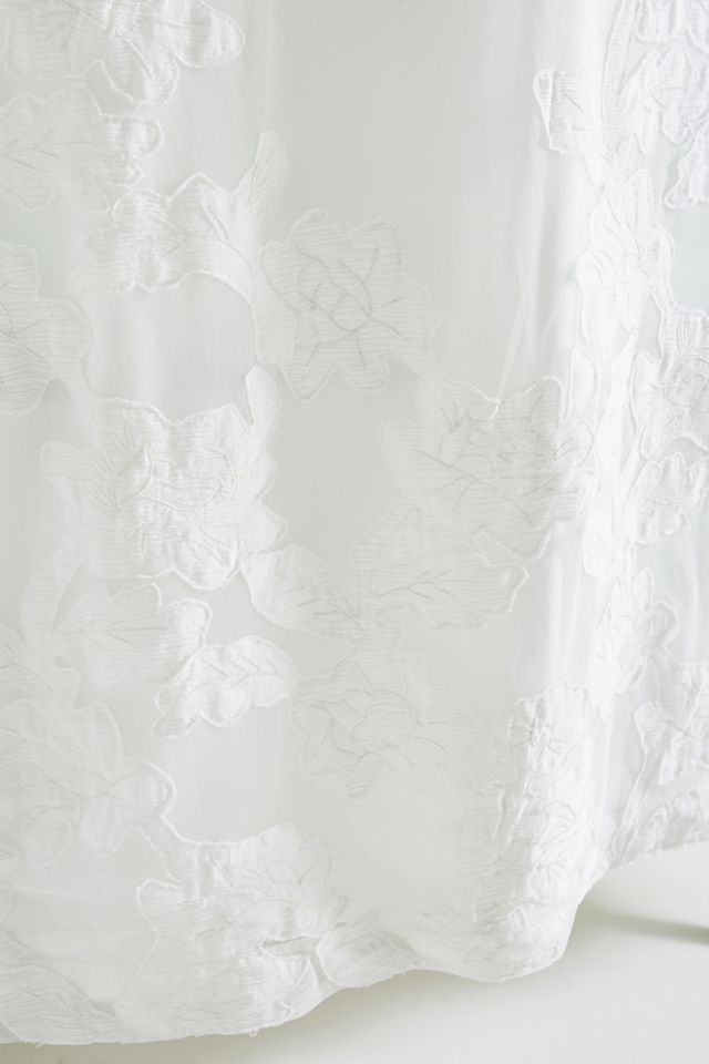 Appliqued Florals Shower Curtain #1