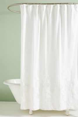 Appliqued Florals Shower Curtain