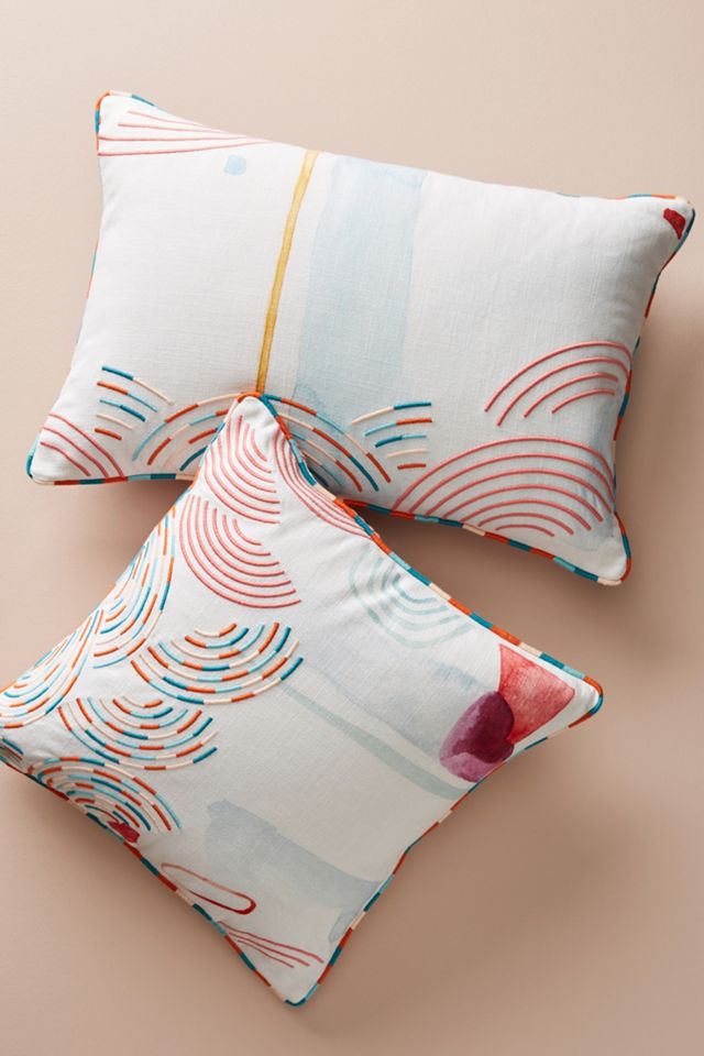 Abstract Watercolor Pillow #6
