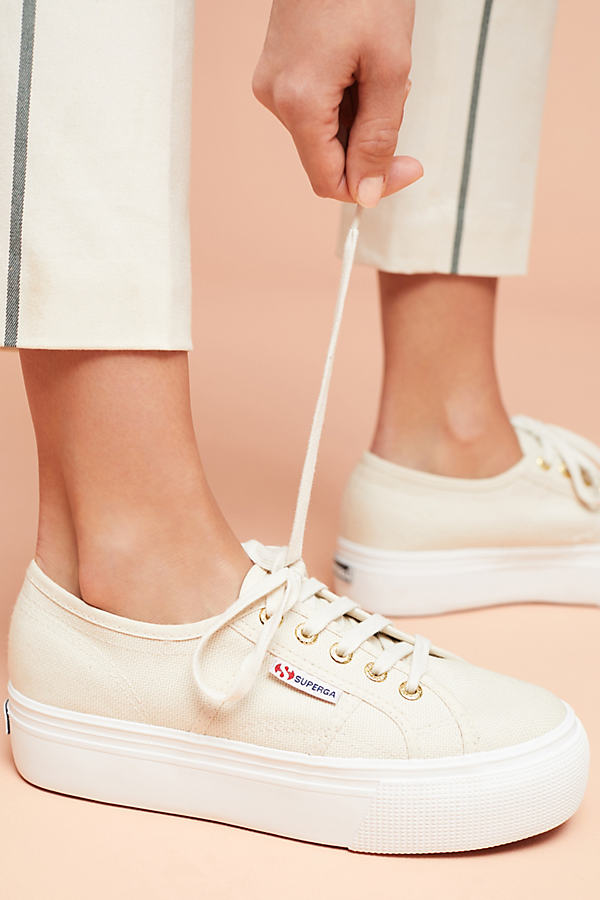 Superga Platform Sneakers In White