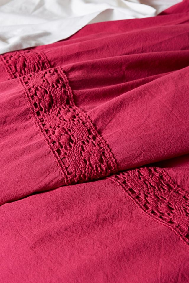 Crocheted Inset Duvet Cover #1