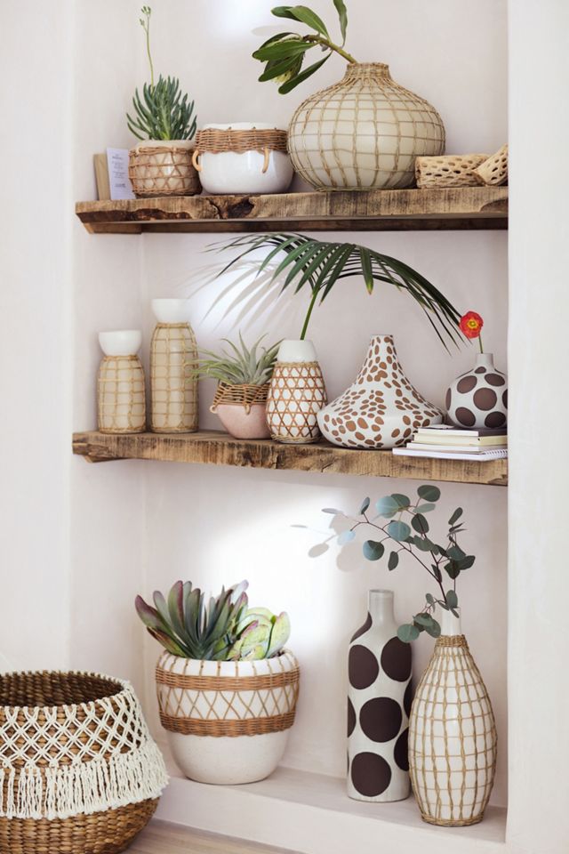 Wrapped Seagrass Vase #3