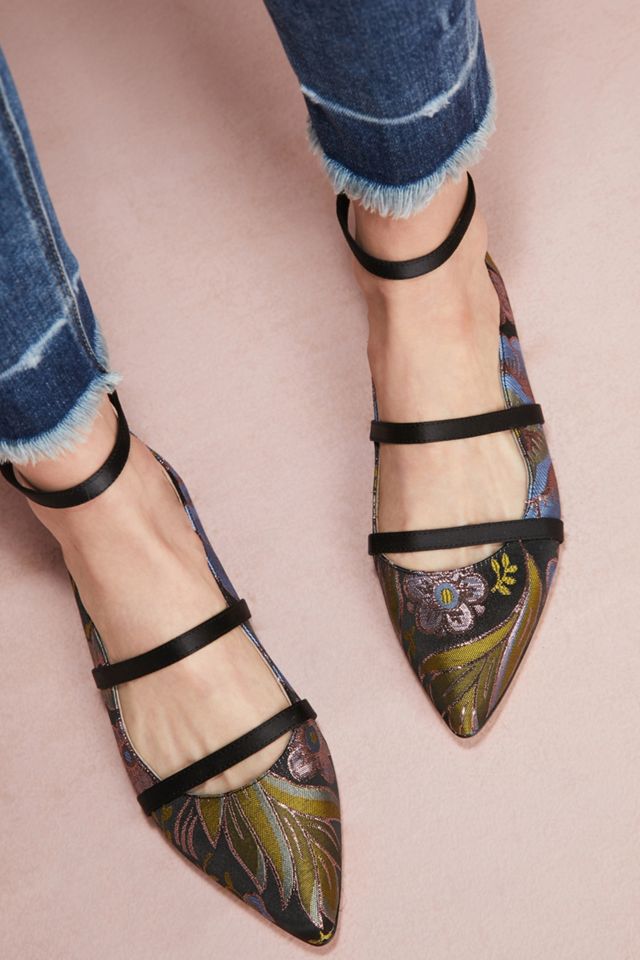 Anthropologie Strappy City Flats #4