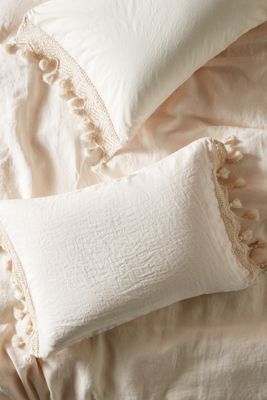 Tasseled Linen Shams, Set of 2