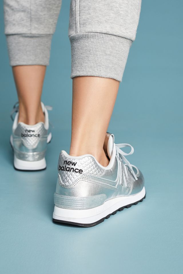 Anthropologie New Balance Silver 574 Sneakers