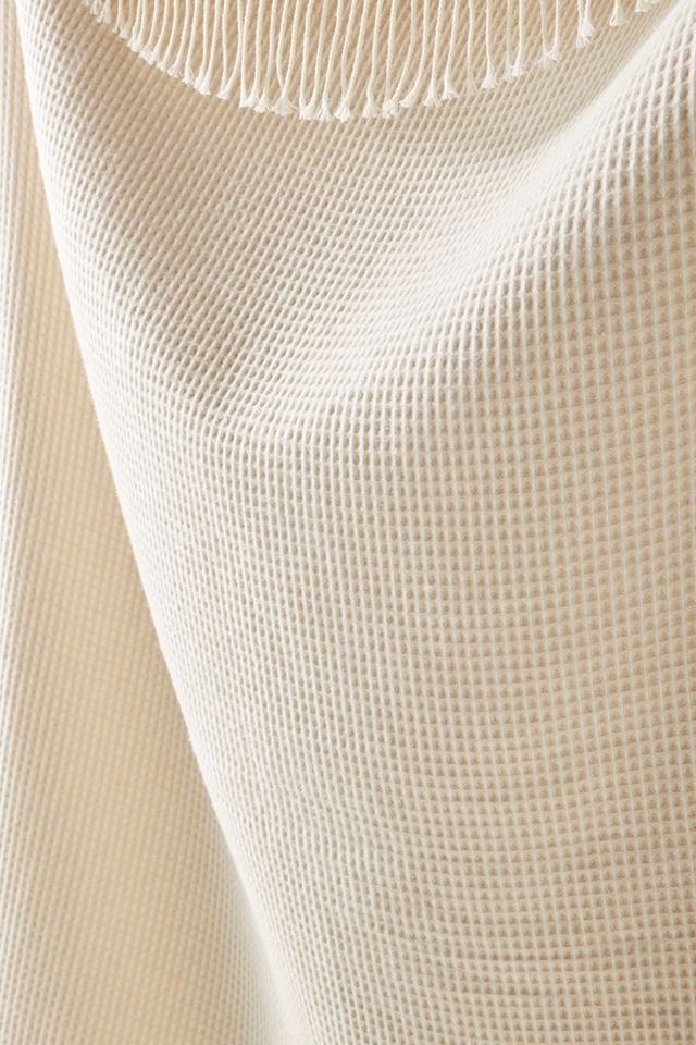 Fringed Waffle Throw Blanket #1