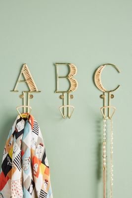 Rattan-Wrapped Monogram Hook