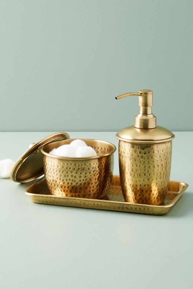 Hammered Brass Bath Collection