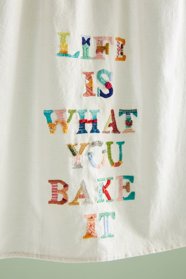 Yolanda Andres Life Is What You Bake It Dish Towel #1