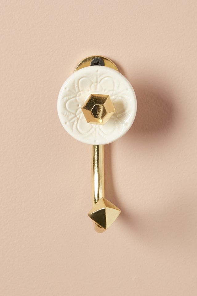 Jeweled Ceramic Hook #2
