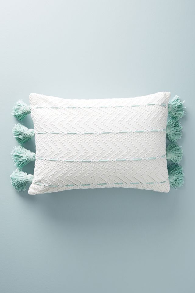 Tasseled Eyelet Pillow #1