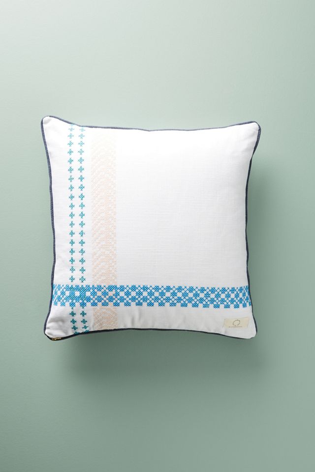 Hermine Van Dijck Cross-Stitched Pillow #2