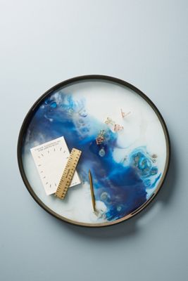 Handpainted Glass Tray