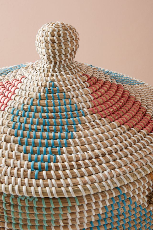 Diamond Seagrass Storage Basket #4