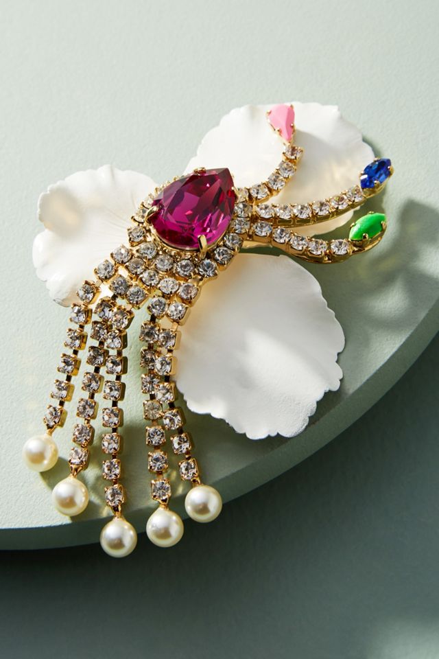 Orchid Drop Earrings #1