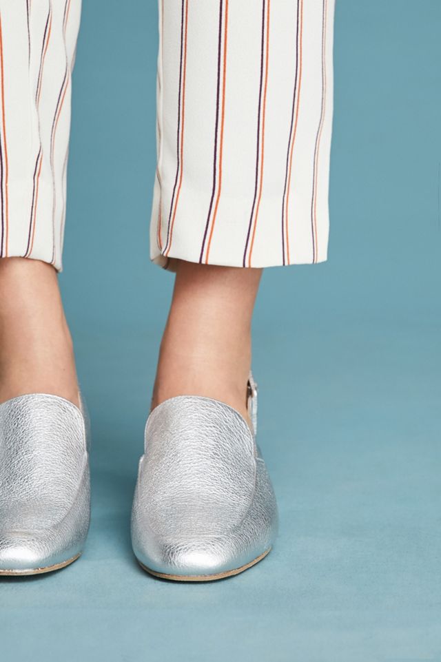 Freda Salvador Metallic Slingback Loafers #1
